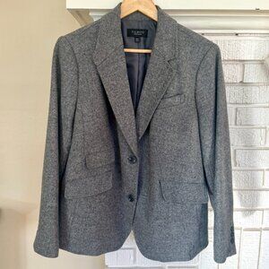 Talbots Wool Blend Grey Blazer - Size 16 Woman Petite